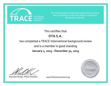 Certificado TRACE 2015