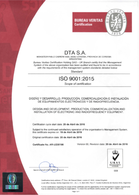 Certificado UKAS AR-U235198